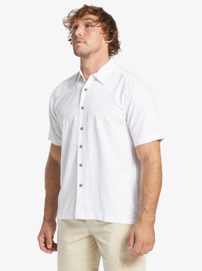 Waterman Tahiti Palms Premium Anti-Wrinkle Shirt - White