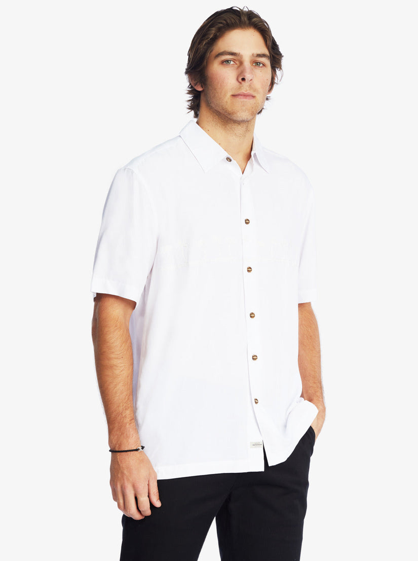 Waterman Tahiti Palms Premium Anti-Wrinkle Shirt - White