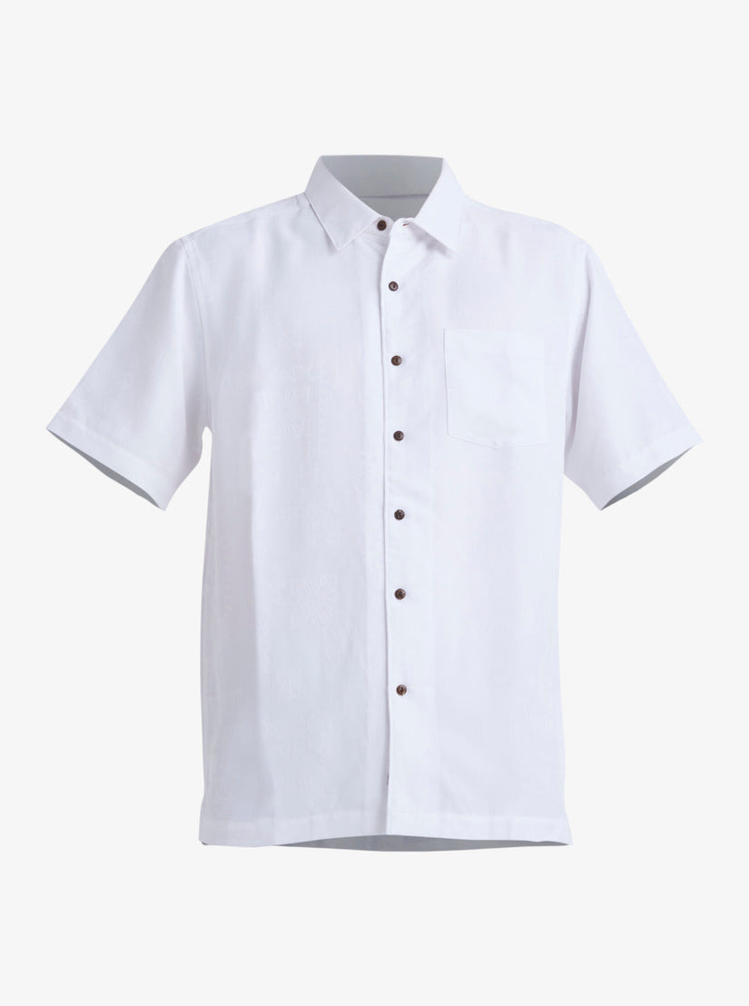 Waterman Manele Bay Short Sleeve Shirt - White