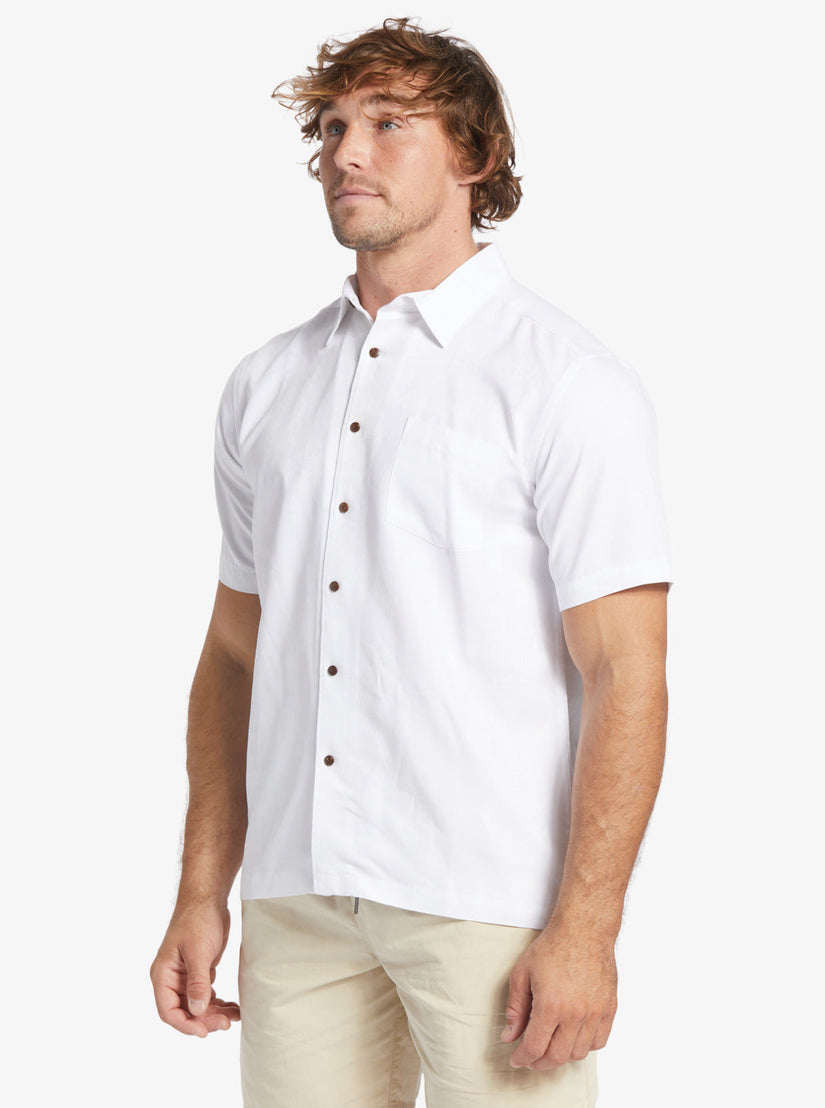 Waterman Manele Bay Short Sleeve Shirt - White