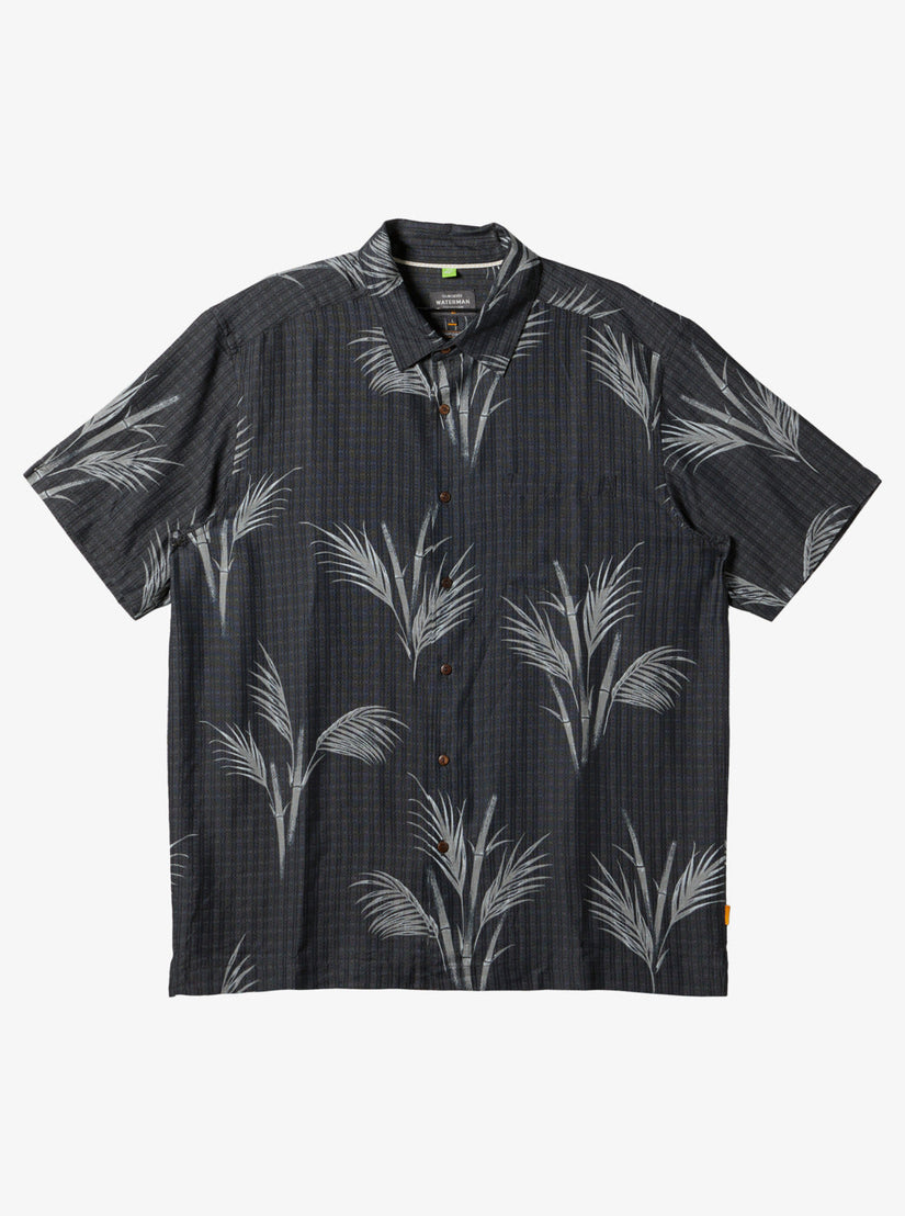Waterman Skipped Out Woven Shirt - Black Skipped Out