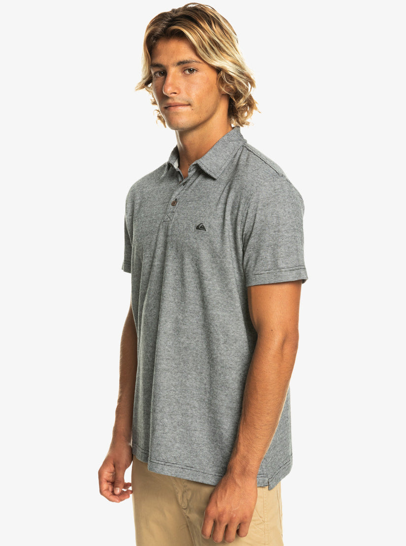 Sunset Cruise Short Sleeve Polo Shirt - Black