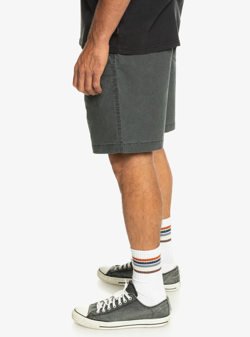 Taxer Elastic Waist Shorts - Black